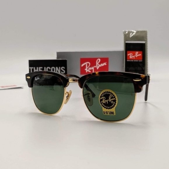 LIKE NEW RayBan Clubmaster RB3016 Tortoise Ray ban Sunglasses - Picture 8 of 13